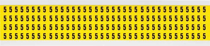 Immagine prodotto Brady 3400-5, B-499, nero su giallo, 6 x 9 mm, numero 5, altezza carattere 6,3 mm (25 K. á 144 E.)