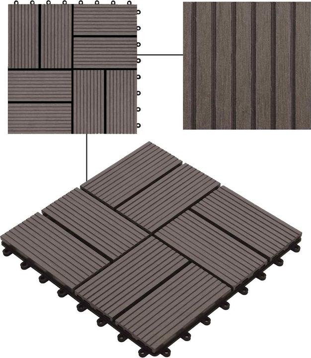 Produktbild vidaXL Terrassenfliese (11x, 30 x 30 cm)