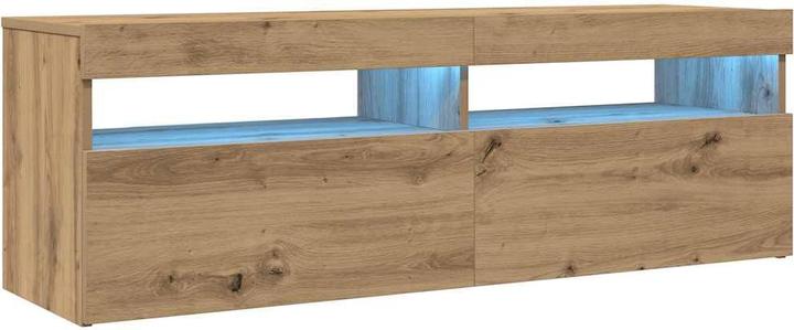 Produktbild VidaXL TV Schrank Lowboard Fernsehschrank Fernsehtisch mit LED Artisan-Eiche (120 x 35 x 40 cm)