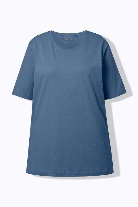 Actual product image Ulla Popken Basic Round Neck Short Sleeve Relaxed Fit Tee (54)