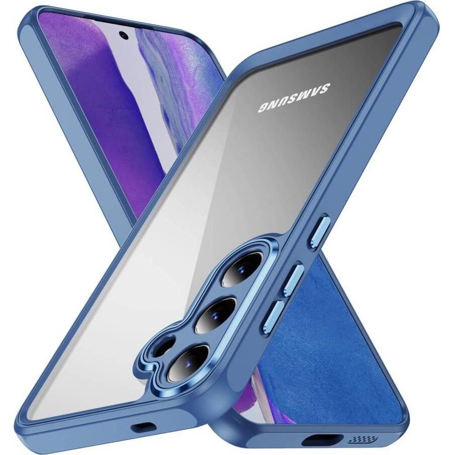 Cover-Discount Hülle mit Kameraschutz blau (Samsung Galaxy S24+), Smartphone Hülle, Blau