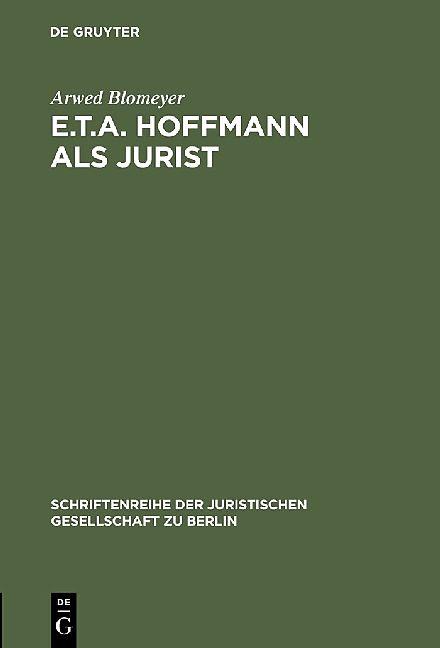 Produktbild E.T.A. Hoffmann als Jurist (Deutsch, 1978)