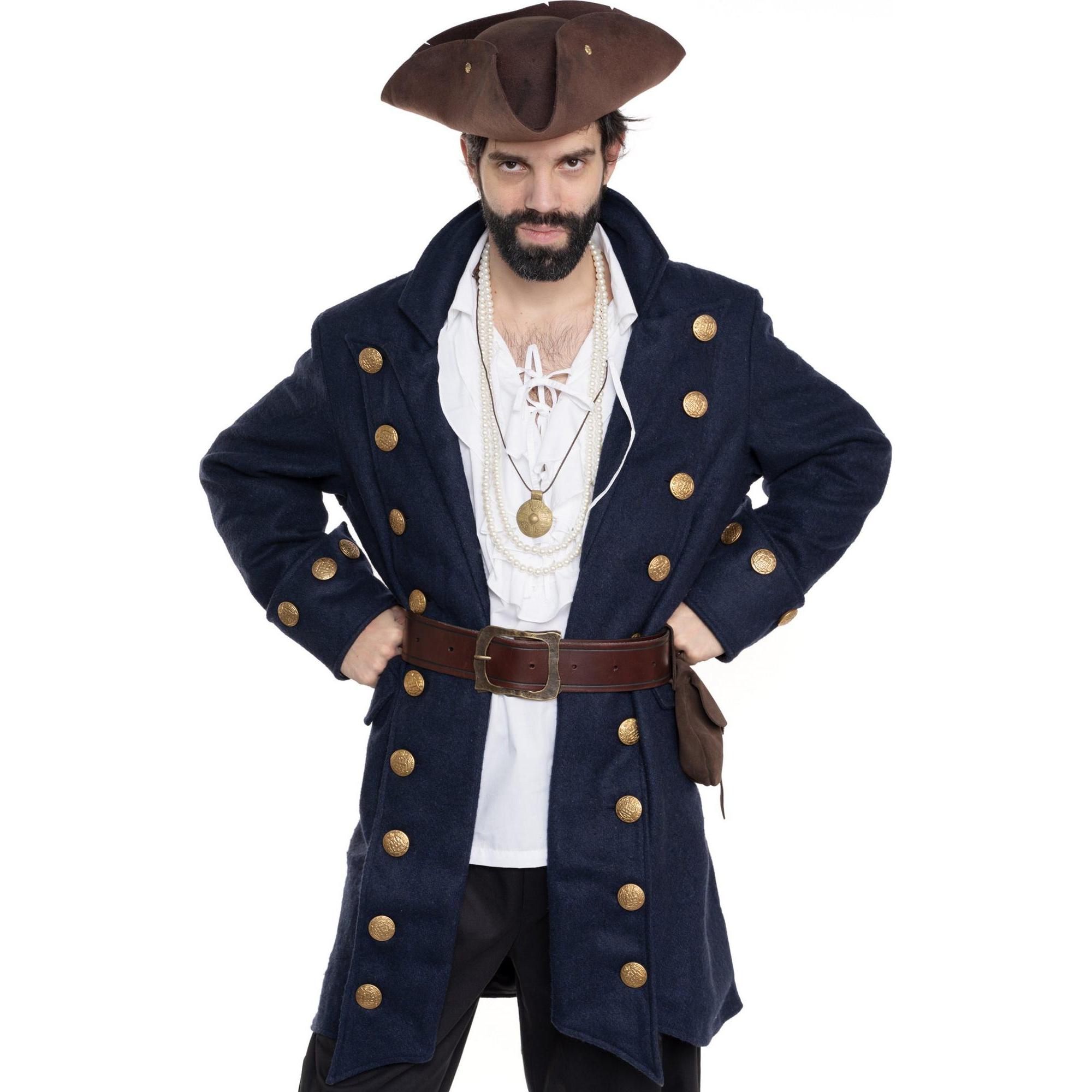 Supreme Replicas Piraten Gehrock Silver - Blau, gold (XL)