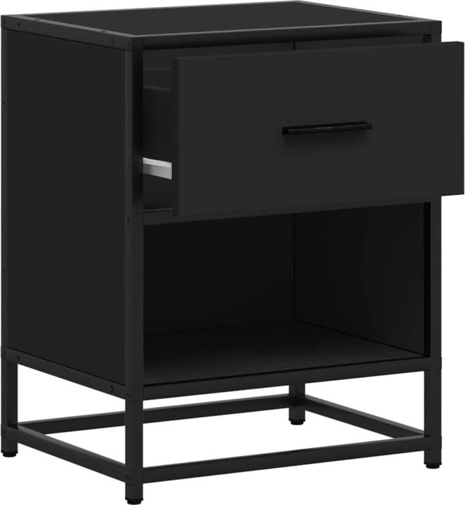 Produktbild VidaXL Nachttisch Nachtschrank Nachtkonsole Nachtkommode Schwarz Holzwerkstoff (40 x 31 x 50 cm)