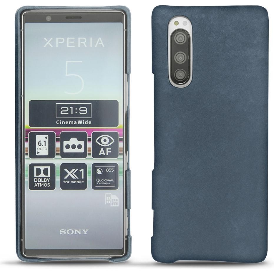 Thumbnail - Noreve Lederschutzhülle (Sony Xperia 5), Smartphone Hülle, Blau