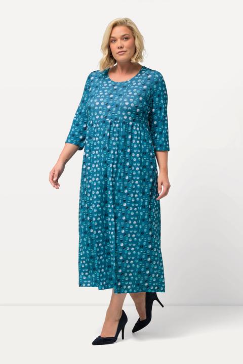 Produktbild Ulla Popken Jerseykleid, Punkte, A-Linie, Rundhals, 3/4-Arm (56)