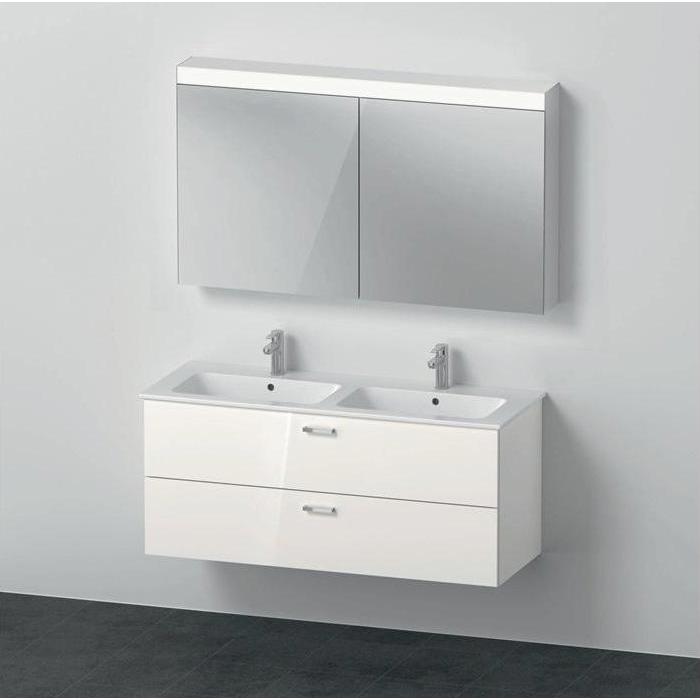Duravit, Badezimmerschrank, Badmöbel-Set XBASE 130cm m Spiegelschr. BETTER we hochglanz