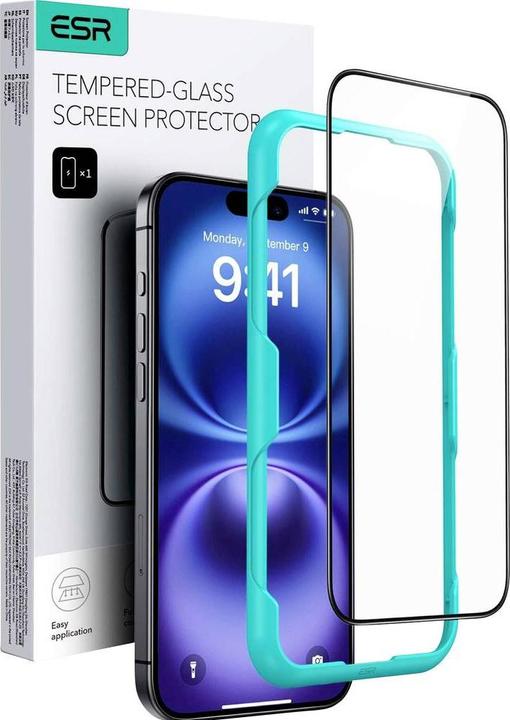 Immagine prodotto ESR Protezione del display in vetro temperato (3 pz., Apple iPhone 15 Plus, Apple iPhone 16 Plus)