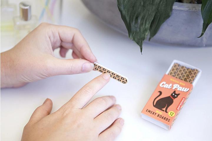 Actual product image Kikkerland Nail file Cat Paw Match Box Emery Boards 12 pieces