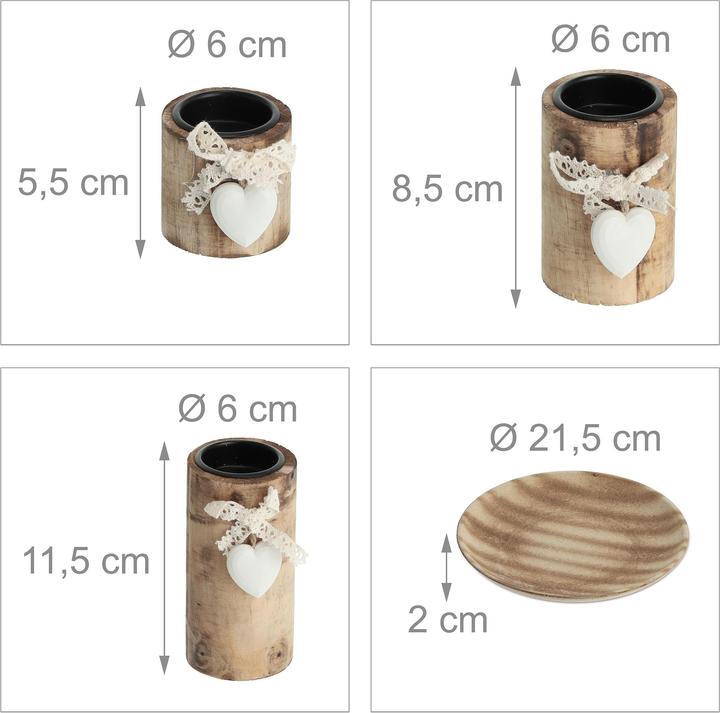 Produktbild Relaxdays Teelichthalter (21.5 x 21.5 x 13 cm)