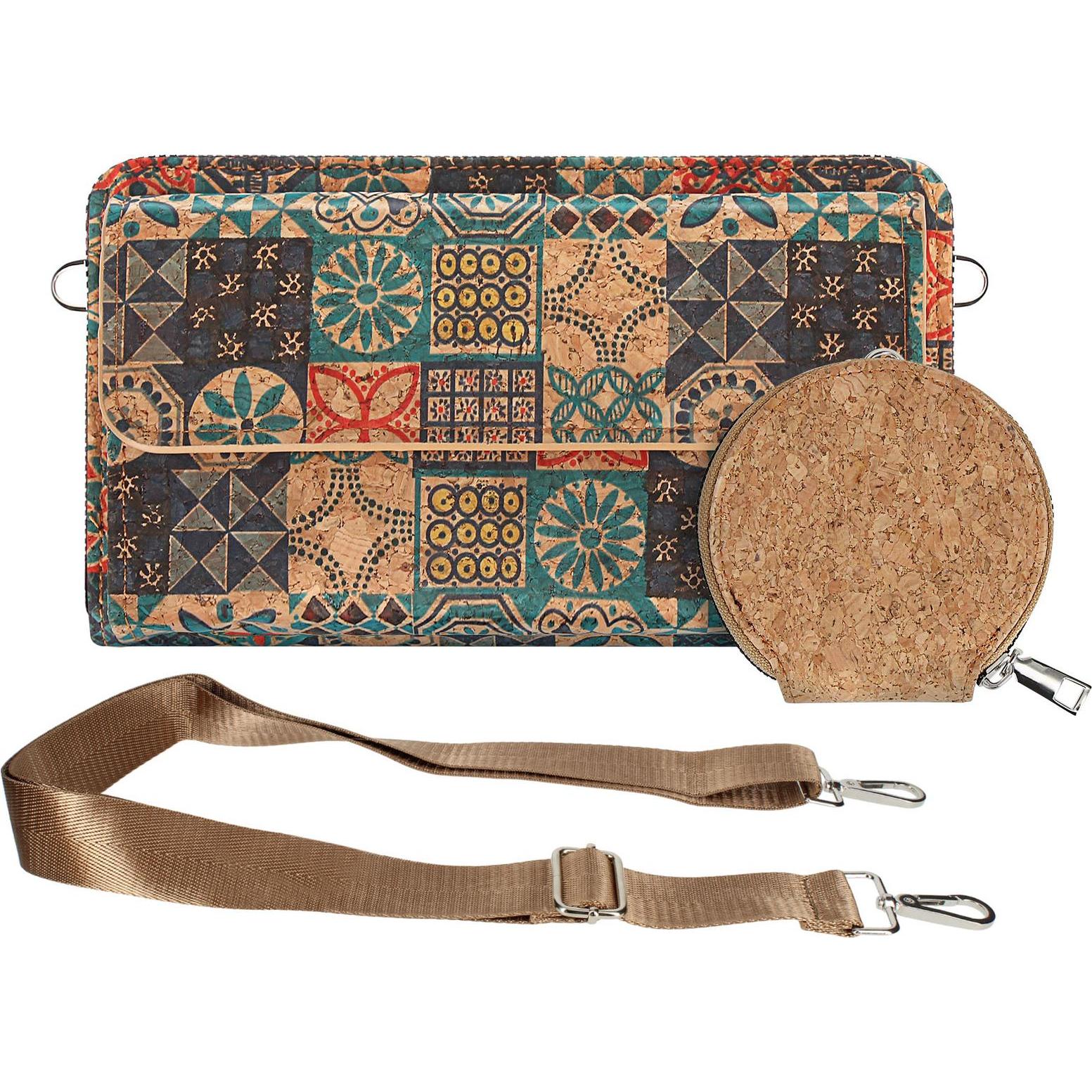 Avizar, Handtasche, CorkMosaic Korktasche, Mehrfarbig