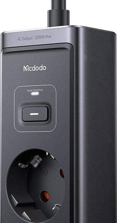 Actual product image Mcdodo GaN 6-in-1 power strip CH-0620, 30W (6x, USB-A, USB-C, 1.50 m)