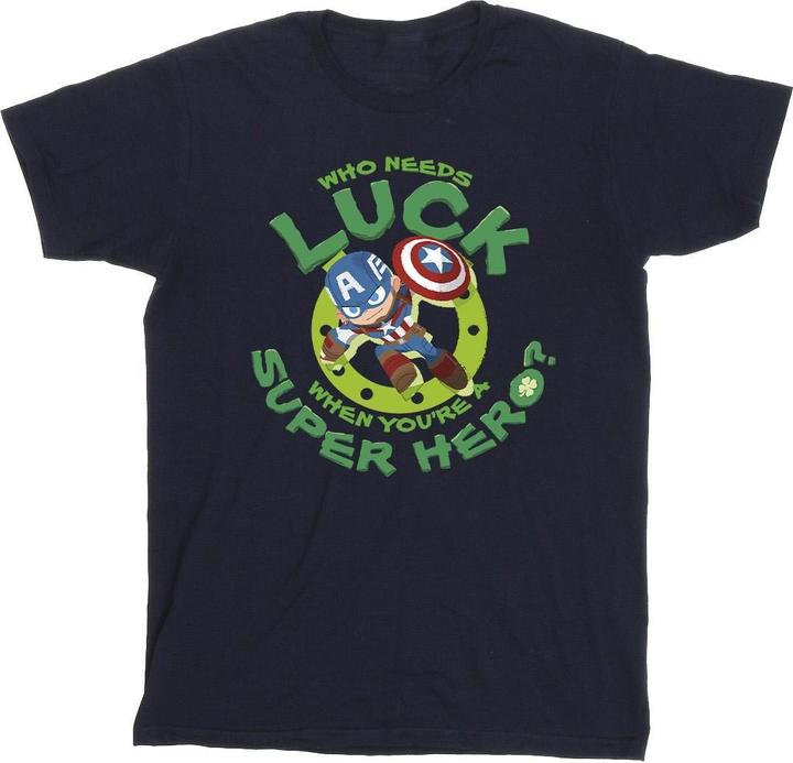 Produktbild St Patrick's Day Captain America Luck TShirt (M)