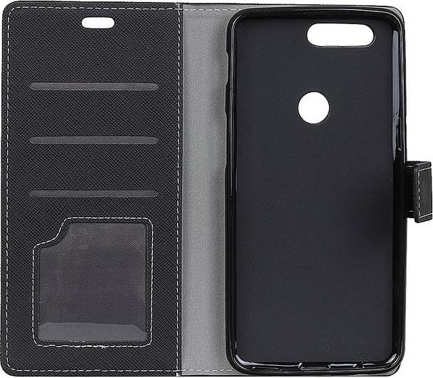 Produktbild MU Classic Leder Hülle mit Kreuzmuster (OnePlus 5T)