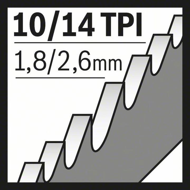 Actual product image Bosch Professional Zubehör Sabre saw blade S 722 VFR, Special for Pallet Repair, 190 mm, 0.9 mm, pack of 5
