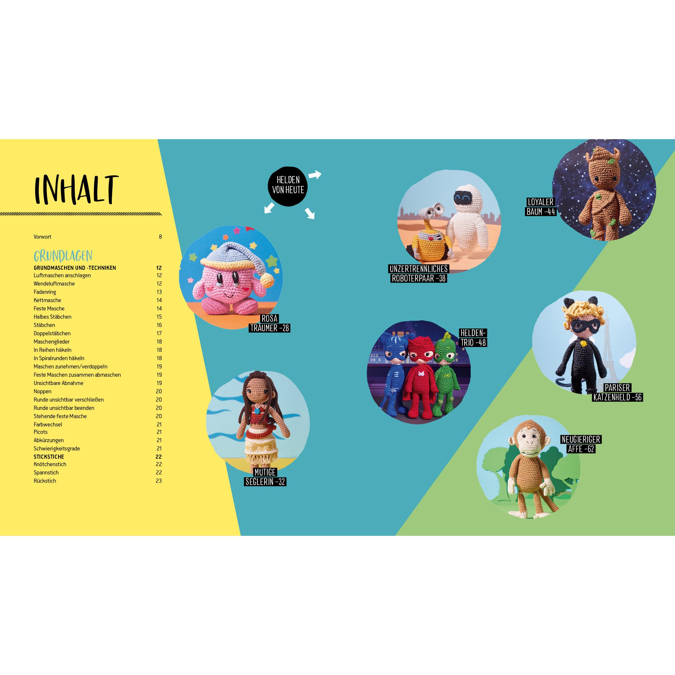 Thumbnail - Helden der Kindheit – Das Häkelbuch – Band 6, Ratgeber von Inga Borges, Linda Urbanneck