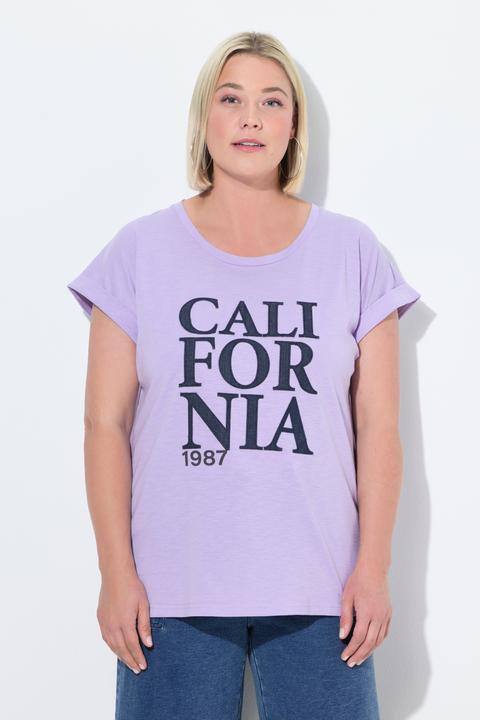 Image du produit Ulla Popken T-shirt oversize, message California, décolleté rond et manches courtes (42, 44)