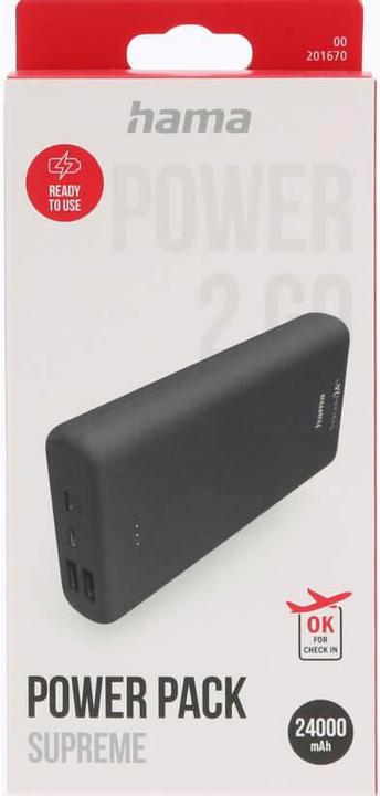 Actual product image Hama Power Pack Supreme 24HD (24000 mAh, 5 W, 88.80 Wh)