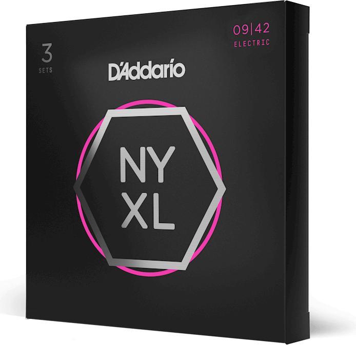 Produktbild D'Addario Daddario NYXL0942-3P Nickel Wound E-Gitarre Saiten Super Light 9-42 3 SETS (3 x, Gitarre, 0.01")