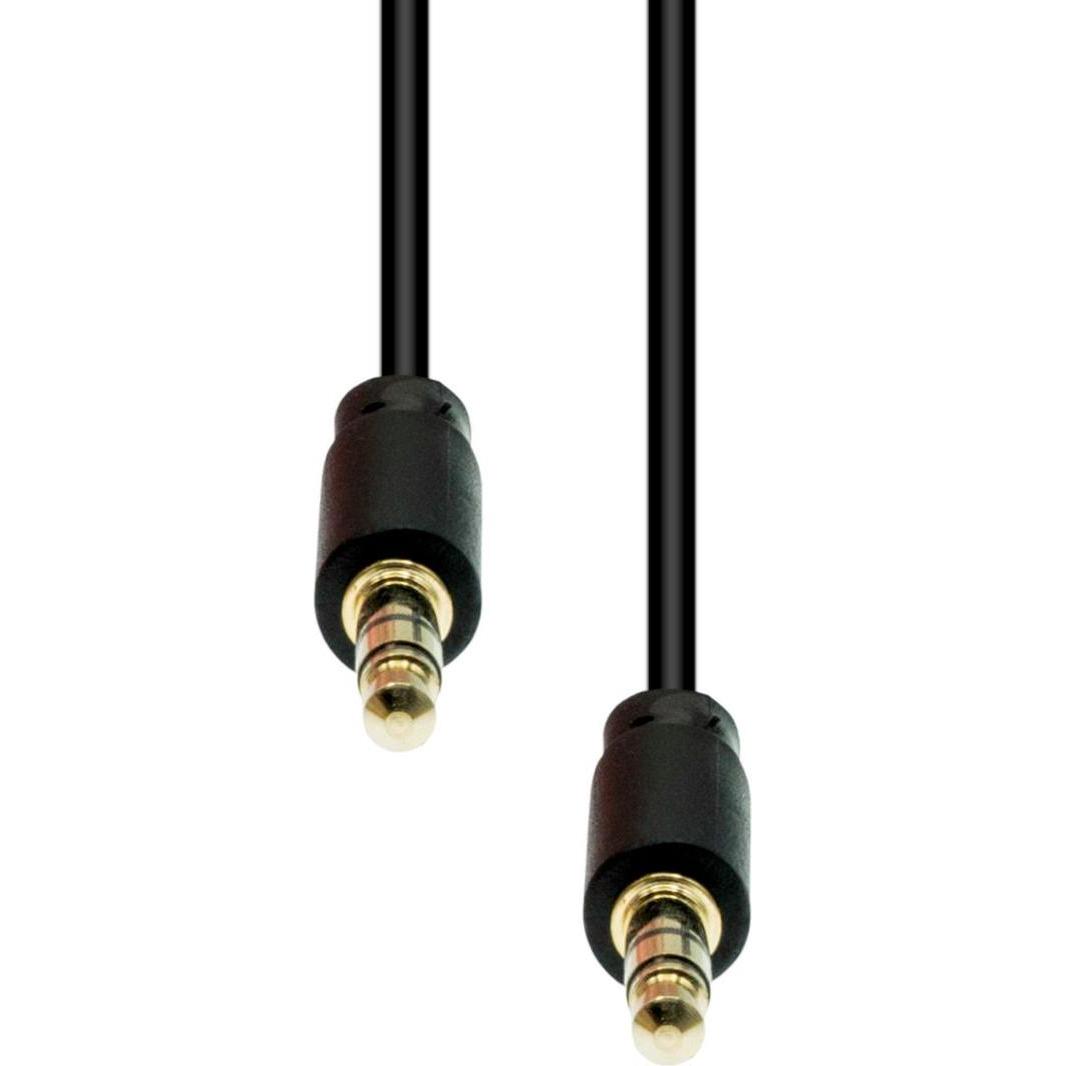 ProXtend Mini-Jack 4-Pin Slim Cable M-M Black 3M (3 m), Audio Kabel
