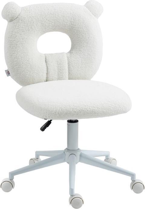 Image du produit Swisshandel24 Chaise de bureau, supporte jusqu'à 120 kg, tissu non tissé, blanc (44 - 54 cm)