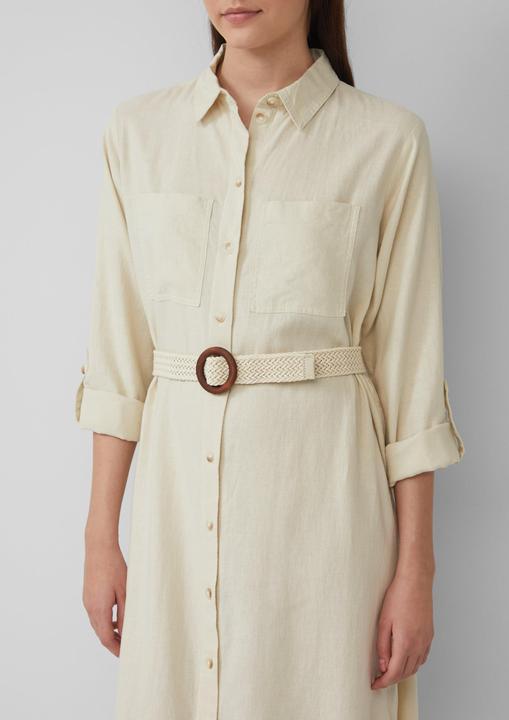 Produktbild S.Oliver Kleid Hemdblusenkleid im Relaxed Fit mit geflochtenem Gürtel (38)
