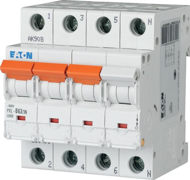 Produktbild Eaton MOE PXL-C63/3N LS-Schalter 63A 3+N-p C-Char