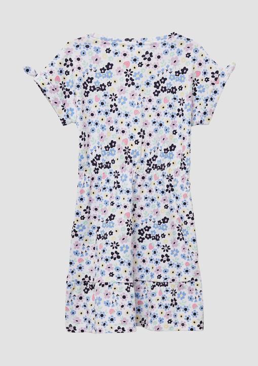 Produktbild S.Oliver Kleid Kurzes Kleid mit All-over-Print und Raffung (98)