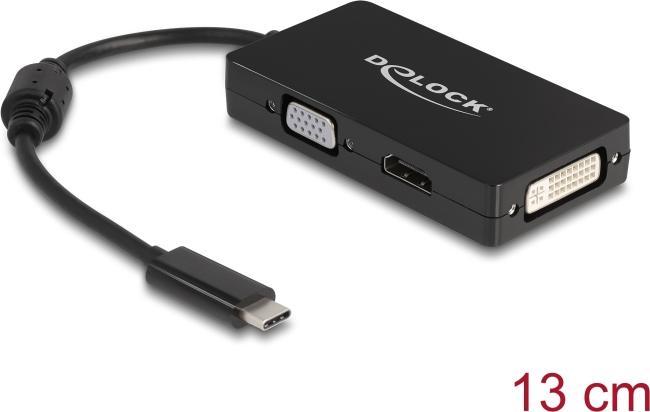 Produktbild Delock USB-C zu (DVI, HDMI, VGA, 13 cm)