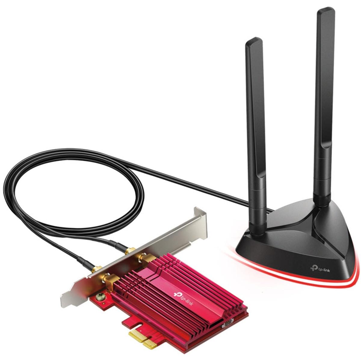 TP-Link Archer TX3000E Wi-Fi 6 PCIe-Adapter AX3000 Bluetooth 5.0 (Mini PCI Express), Netzwerkkarte, Rot