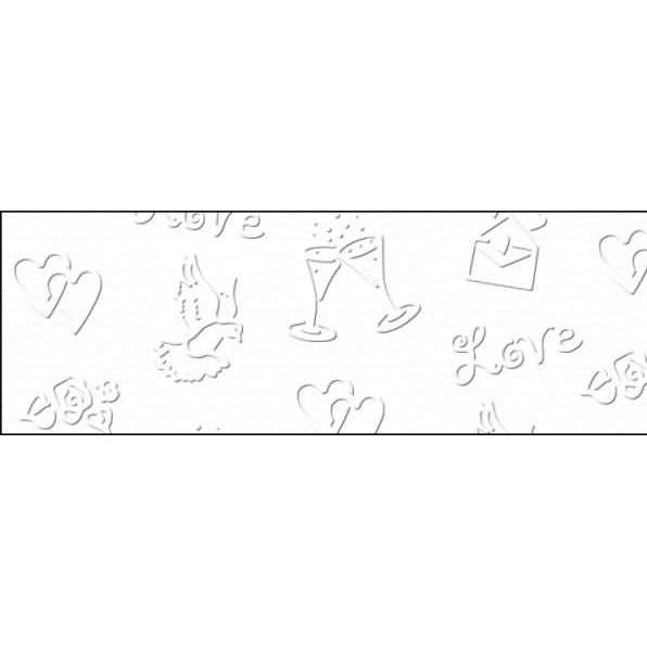 Ursus, Bastelpapier, Prägekarton Elegance 220g/qm 23x32cm VE=5 Blatt Hochzeit weiss (220 g/m², 5 x)