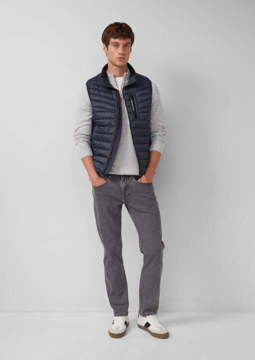 Produktbild s.Oliver Strickpullover Strickpullover aus reiner Wolle mit Troyer-Kragen (M)