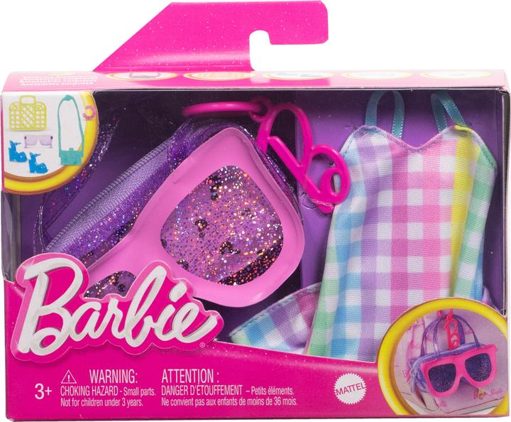 Produktbild Barbie Fashion Kleidung und Deluxe-Tasche mit Zubehör im Thekendisplay