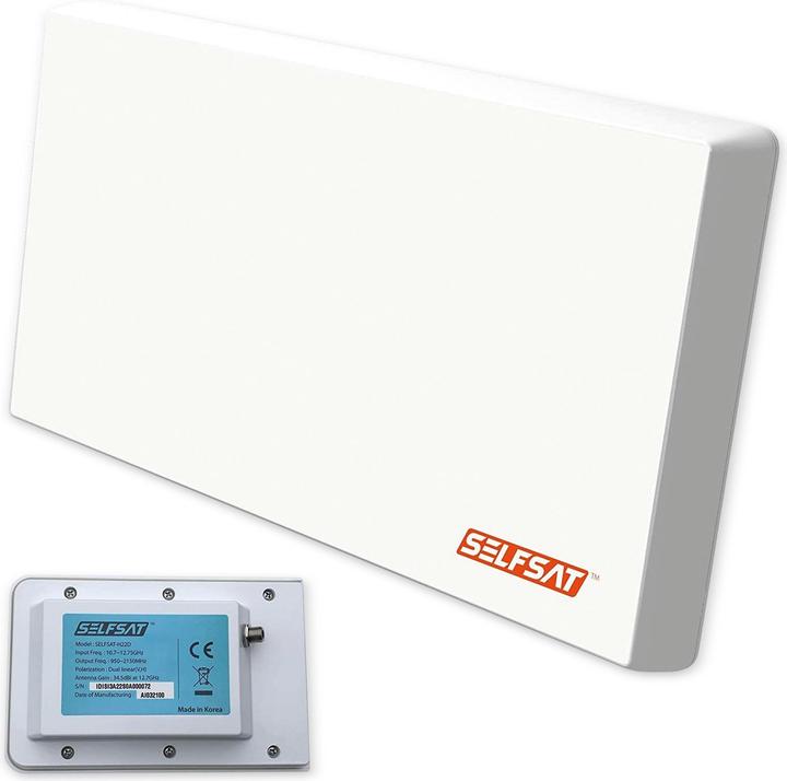 Image du produit Selfsat Antenne plate H22D+ avec un seul LNB (Antenne plate, 34.50 dB, DVB-T / -T2)