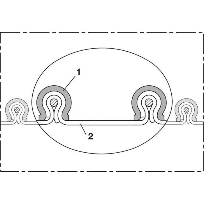 Thumbnail - Norres, Industriestaubsauger Zubehör, PE-Klemmprofilschlauch Innen-Ø 315 mm Aussen-Ø 327 mm 6 mm Länge 3 m