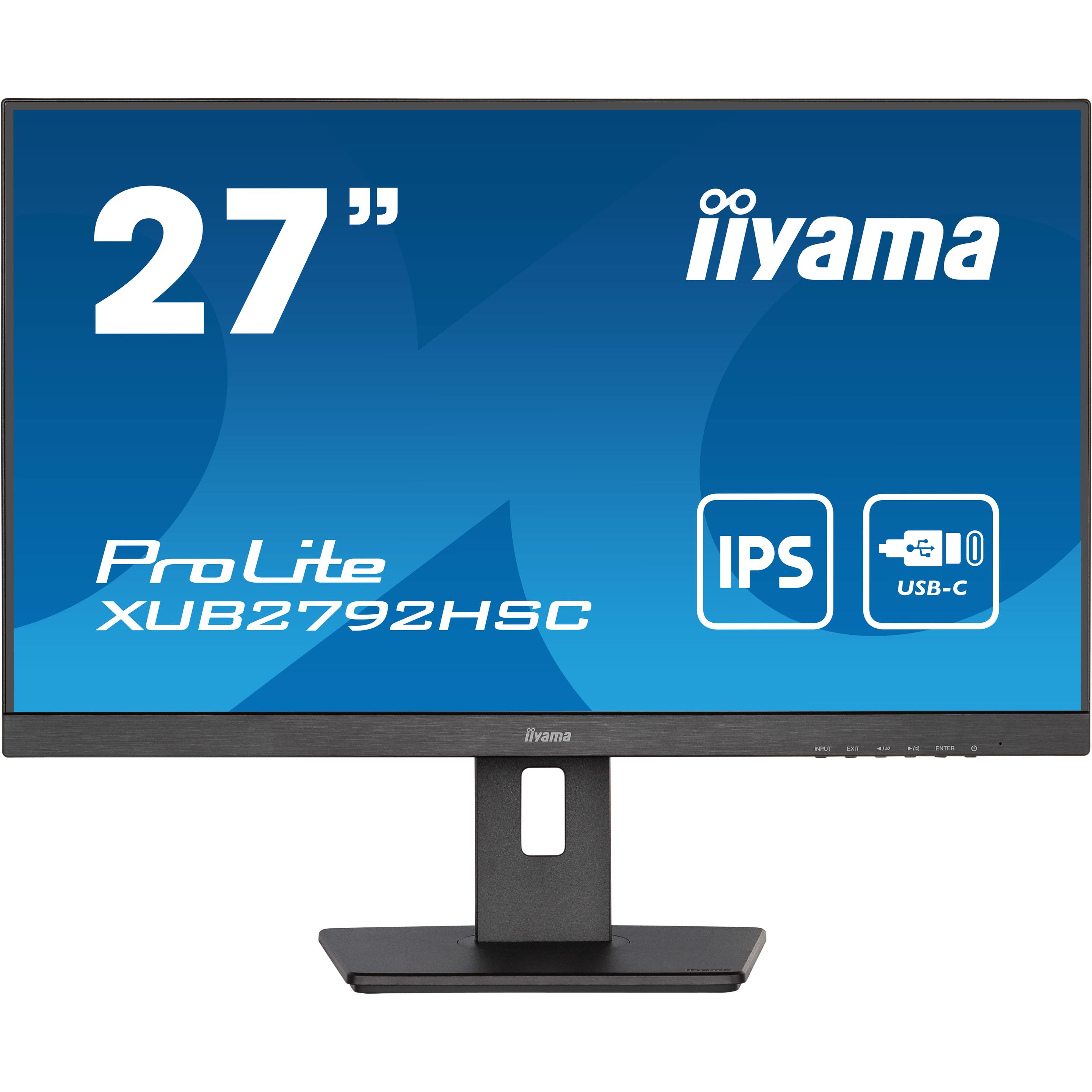 iiyama ProLite XUB2792HSC-B5 (1920 x 1080 Pixel, 27"), Monitor, Schwarz