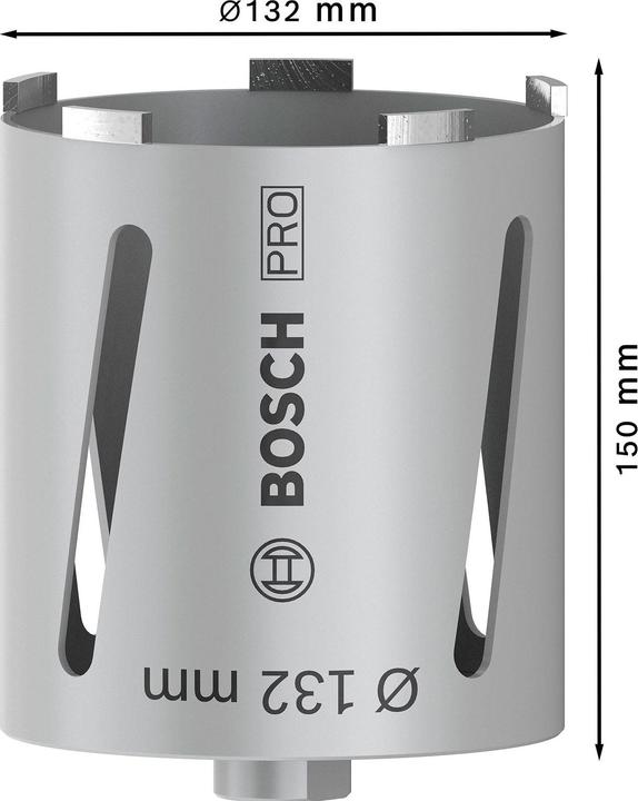 Image du produit Bosch Professional Zubehör PRO Core Cutter dry, 132 x 150 mm, G 1/2 pouce (132 mm)