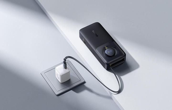 Produktbild Baseus Free2Pull 10000mAh 30W powerbank with USB-C port and retractable USB-C cable - black (10000 mAh, 30 W, 37 Wh)