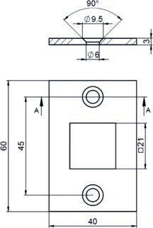 Produktbild Webi Schliessblech 2390/60x40 (1 Stk.)