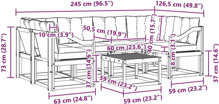 Produktbild vidaXL Outdoor-Sofagarnitur