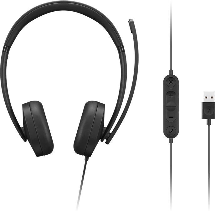 Actual product image Lenovo USB-A Wired Stereo Headset Gen 2 (Cable, USB-A)
