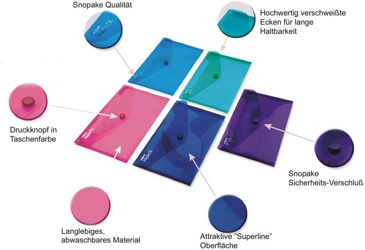 Actual product image Snopake Envelope folder A4 Mix (5 pieces) (A4, 5x)