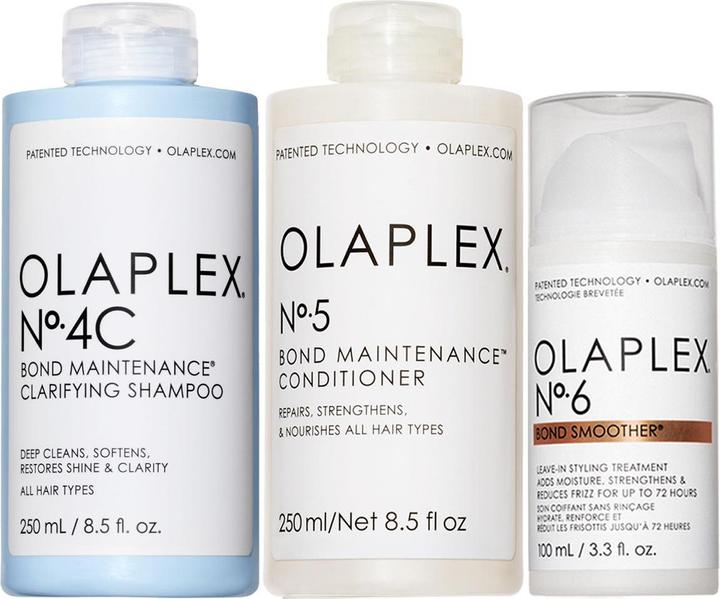 Image du produit Olaplex Trio Repair Set No.4C Shampoo + No.5 Conditioner + No.6 Leave In (Kit de soins capillaires)
