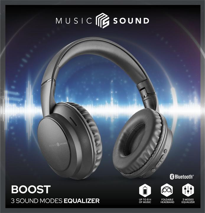 Actual product image Music Sound Cuffie Bth Cellular Ms Boost Blk (No noise cancellation, 8 h, Wireless)