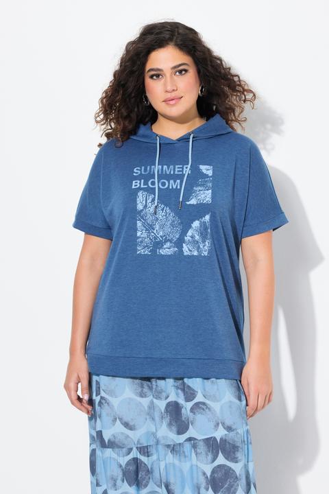 Produktbild Ulla Popken Hoodie, Sommermotiv, Oversized, Kapuze, Halbarm (46, 48)