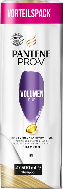 Image du produit Pantene Shampooing Pro-V Volume Pur Duo, 2x500ml (1000 ml, Shampoing liquide)