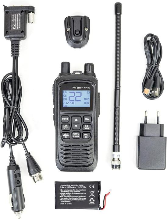 Immagine prodotto PNI Radio CB portatile Escort HP 82, Multistandard, 4 W, 12 V, AM-FM, NRC, Dual Watch, Roger Bee