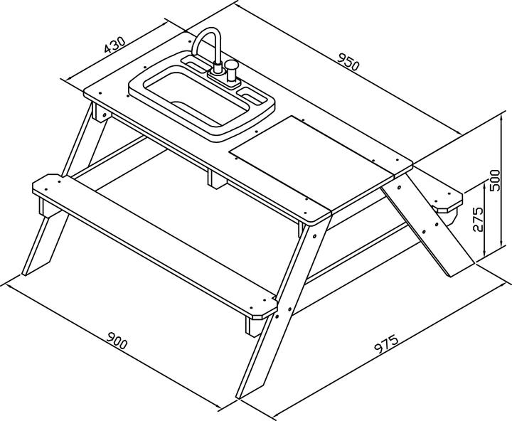 Immagine prodotto Axi Tavolo da picnic Emily Sand & Water con lavello da cucina marrone