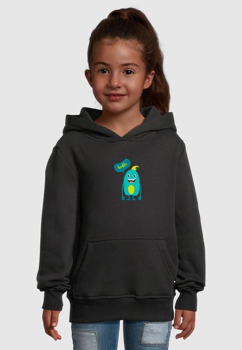 Produktbild Merchcode Kids Monster Hello - Basic Hoody - 184947 (122, 128)