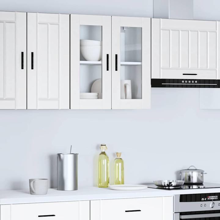 Immagine prodotto VidaXL Pensile da cucina con anta in vetro Porto White Pensile da cucina (60 x 31 x 60 cm)